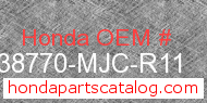 Honda 38770-MJC-R11 genuine part number image