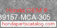Honda 39157-MCA-305 genuine part number image