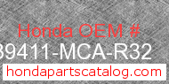 Honda 39411-MCA-R32 genuine part number image