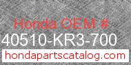 Honda 40510-KR3-700 genuine part number image