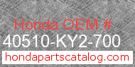Honda 40510-KY2-700 genuine part number image