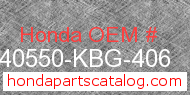 Honda 40550-KBG-406 genuine part number image