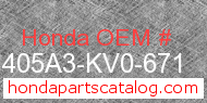 Honda 405A3-KV0-671 genuine part number image