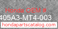 Honda 405A3-MT4-003 genuine part number image