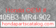 Honda 405B3-MR4-902 genuine part number image