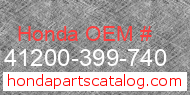 Honda 41200-399-740 genuine part number image