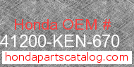 Honda 41200-KEN-670 genuine part number image