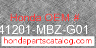 Honda 41201-MBZ-G01 genuine part number image