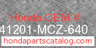 Honda 41201-MCZ-640 genuine part number image