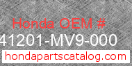 Honda 41201-MV9-000 genuine part number image