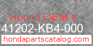 Honda 41202-KB4-000 genuine part number image