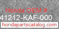 Honda 41212-KAF-000 genuine part number image