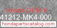 Honda 41212-MK4-000 genuine part number image