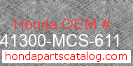 Honda 41300-MCS-611 genuine part number image
