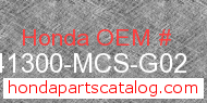 Honda 41300-MCS-G02 genuine part number image