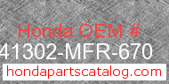 Honda 41302-MFR-670 genuine part number image