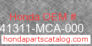 Honda 41311-MCA-000 genuine part number image