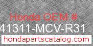 Honda 41311-MCV-R31 genuine part number image