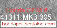 Honda 41311-MK3-305 genuine part number image