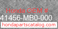Honda 41456-MB0-000 genuine part number image