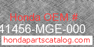 Honda 41456-MGE-000 genuine part number image