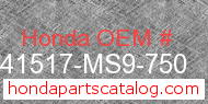 Honda 41517-MS9-750 genuine part number image