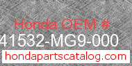 Honda 41532-MG9-000 genuine part number image
