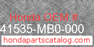Honda 41535-MB0-000 genuine part number image