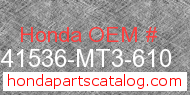 Honda 41536-MT3-610 genuine part number image