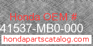 Honda 41537-MB0-000 genuine part number image