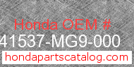 Honda 41537-MG9-000 genuine part number image