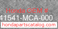 Honda 41541-MCA-000 genuine part number image