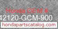 Honda 42120-GCM-900 genuine part number image