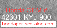 Honda 42301-KYJ-900 genuine part number image