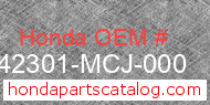 Honda 42301-MCJ-000 genuine part number image