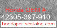 Honda 42305-397-910 genuine part number image