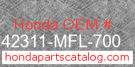 Honda 42311-MFL-700 genuine part number image