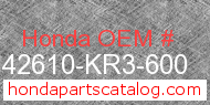Honda 42610-KR3-600 genuine part number image