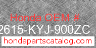 Honda 42615-KYJ-900ZC genuine part number image