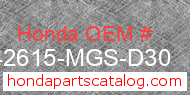 Honda 42615-MGS-D30 genuine part number image