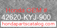 Honda 42620-KYJ-900 genuine part number image