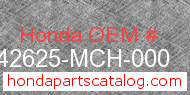 Honda 42625-MCH-000 genuine part number image