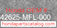Honda 42625-MFL-000 genuine part number image