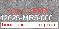 Honda 42625-MR5-000 genuine part number image