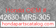 Honda 42630-MR5-305 genuine part number image