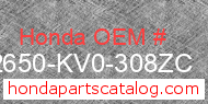 Honda 42650-KV0-308ZC genuine part number image