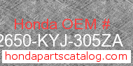 Honda 42650-KYJ-305ZA genuine part number image