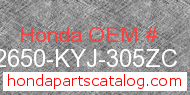 Honda 42650-KYJ-305ZC genuine part number image