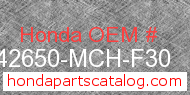 Honda 42650-MCH-F30 genuine part number image