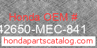 Honda 42650-MEC-841 genuine part number image